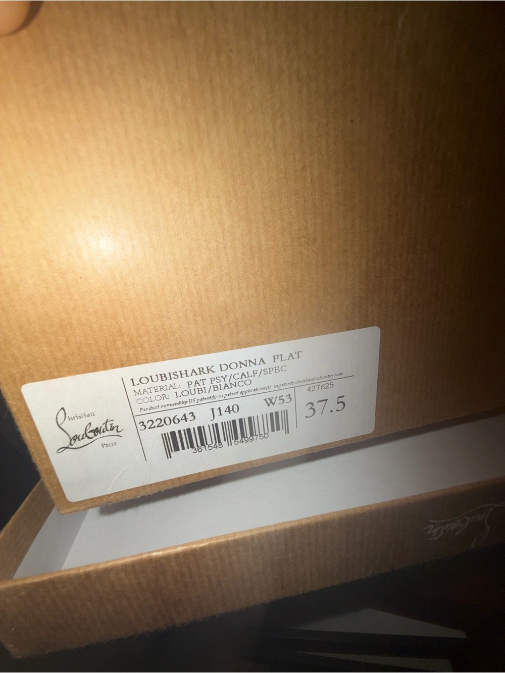 Christian Louboutin Women’s Red & White Metallic Sneakers - Picture 5 of 7